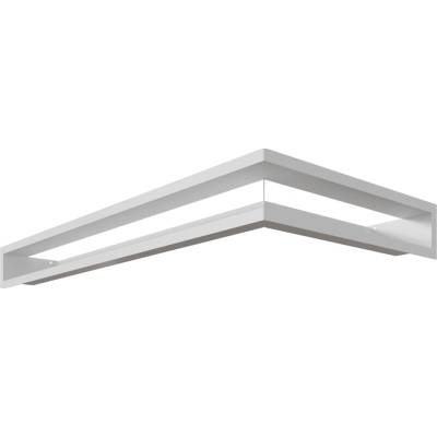 Kratki Rohová mriežka LUFT 800 x 400 x 90 mm ľavá biela 45S