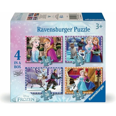 Ravensburger sada 4v1 Ledové království 12,16,20,24 dielov