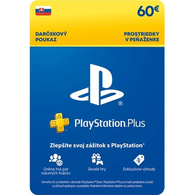 PlayStation Plus Essential dárková karta 60 € (12M členství) SK