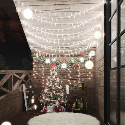 vidaXL Světelný řetěz kulaté žárovky 40m 400 LED studený bílý 8 funkcí