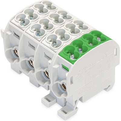 FIRN Svorka stúpacia krytá HLAK25/4 C PE3L, 3x sivá 1x zelená 8x16mm2 8x25mm2