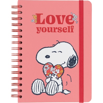 Grupo Erik Zápisník A5 kroužková vazba Love yourself Snoopy – Hledejceny.cz
