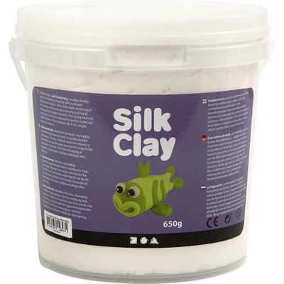 Creative Samotvrdnoucí modelovací lehká hmota Silk Clay BÍLÁ 650 g