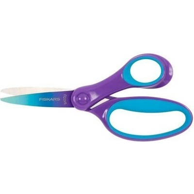 FISKARS - Detské nožnice, pre pravákov, dĺžka 15 cm, fialová/modrá 1067852