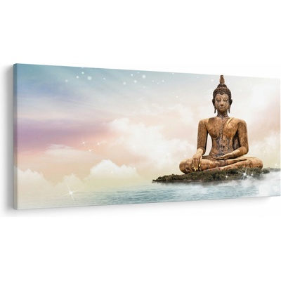 Obraz - Budha dozerajúci na zemi, jednodielne 250x125 cm