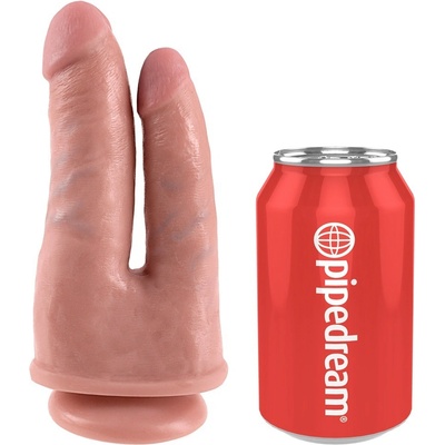 King Cock Double Penetrator realistické dvojité dildo prírodné