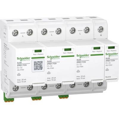 Schneider Electric A9L1F625 A9L1F625 kombinovaný chránič proti prepätiu 1 ks