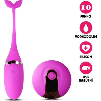 VšeNaSex.cz Bezdrátové vibrační vajíčko USB Purple Whale