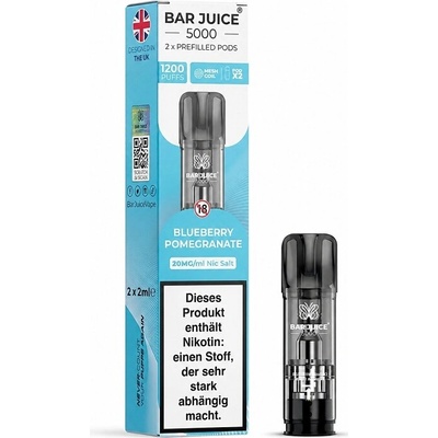 Bar Juice 5000 Pod Blueberry Bubblegum 20 mg 600 potáhnutí 2 ks