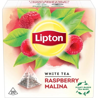 Lipton expresný biely čaj Malina 20 x 1,5 g