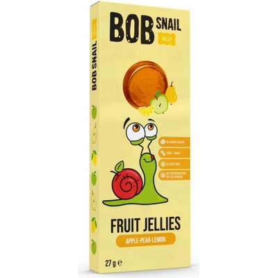 Eco Snack Bob Snail Gummies bez přidaného cukru jablko, hruška, citron 27 g