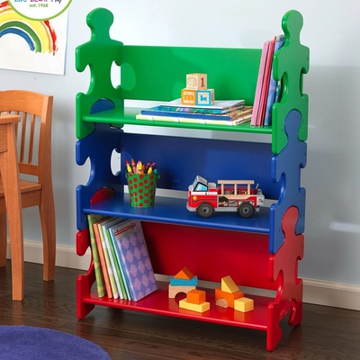 KIDKRAFT Puzzle knižnica - farebná