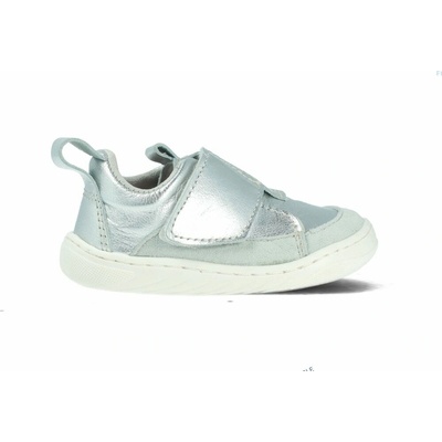 Pegres detské barefoot topánky SBF 64 strieborná,biela