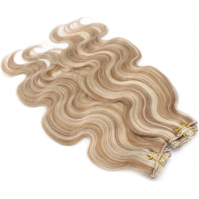 Deluxe vlnitá clip in sada 51cm - světlý melír