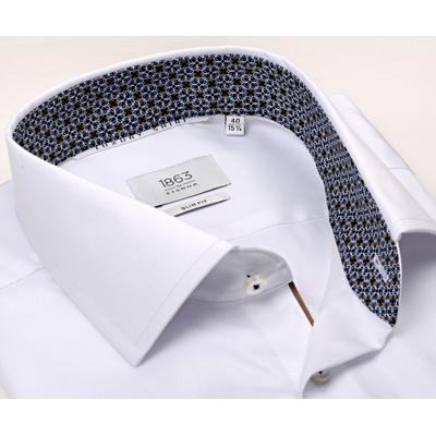 Eterna 1863 Slim Fit luxusní košile s vnitřním límcem a manžetou bílá
