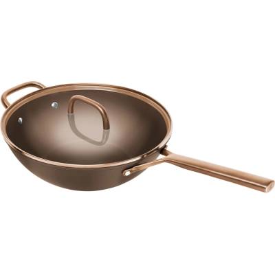 Wok MILANO 30 cm, s poklicí, hnědá, keramika, Zwilling