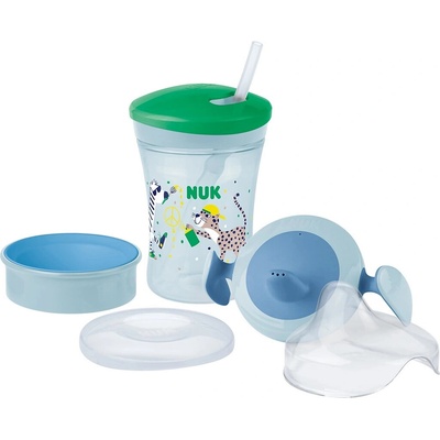 NUK Detský hrnček Learn to Drink Set pre chlapcov 230 ml