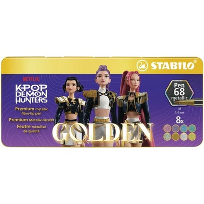 Stabilo Pen 68 Metallic K-Pop lovci démonov 8 rôznych metalických farieb