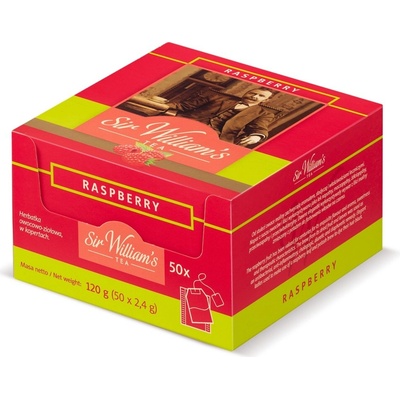 Sir William's Tea ovocný čaj v nálevových vreckách raspberry 50 x 2,4 g