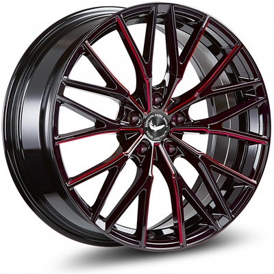 Barracuda Project THREE 8,5x18 5x114,3 ET40 gloss black flash red