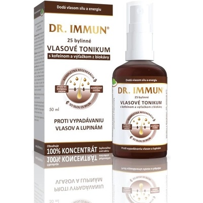 Dr.Immun® 25 bylinné výživové tonikum s kofeinem proti vypadávání vlasů a proti lupům 50 ml