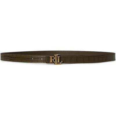 Lauren Ralph Lauren oboustranný pásek dámský kožený 412P15764 zelená