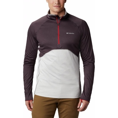 Columbia pánske technické tričko Mt. Powder Half Zip dark purple