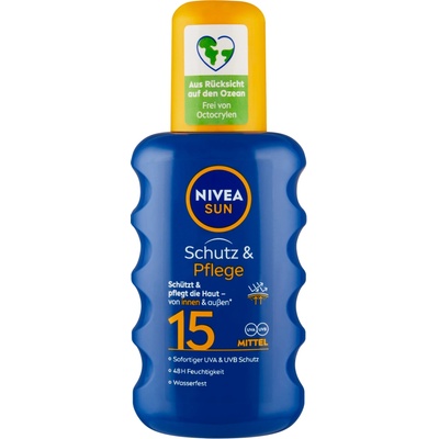 Nivea Sun Protect & Moisture spray na opalování SPF15 200 ml – Hledejceny.cz