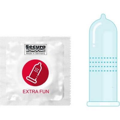 Secura Extra Fun stimulační kondomy 1 ks