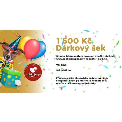 Tlapku na to! Elektronický dárkový poukaz v hodnotě 1 500 Kč