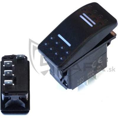 TNG Prepínač ON-OFF-ON - modrý 4PIN PP-WL-061