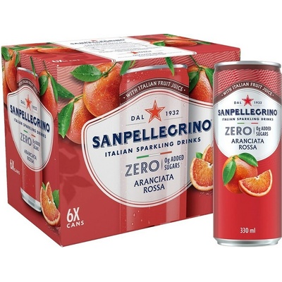 San Pellegrino Zero Aranciata Rossa 6 x 330 ml