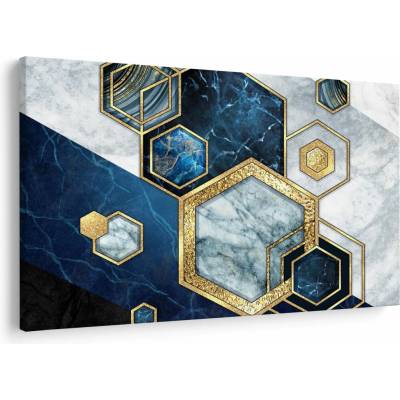 Obraz - Mramorové hexagóny, jednodielne 150x100 cm