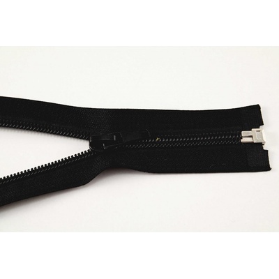 Deliteľné plastové špirálové bundovej zipsy rôzne farby - dĺžka 30 cm - 90 cm 50 cm čierna