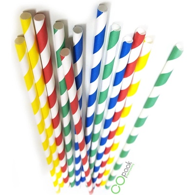 COpack Brčka papírová JUMBO 8 x 250 mm barevný mix 100 ks