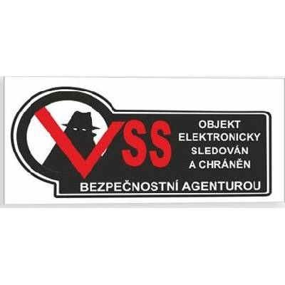 Traiva s.r.o Objekt elektronicky sledován a chráněn Verze: Samolepka 200 x 90 mm tl. 0.1 mm - inverzní - Kód: 02793