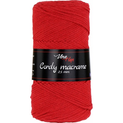 Vlna - Hep Cordy macrame 2,5 mm 8009 červená