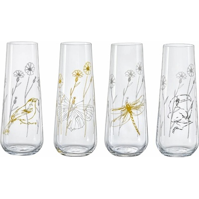 Crystalex Sklenice na prosecco MEADOW 4 x 250 ml