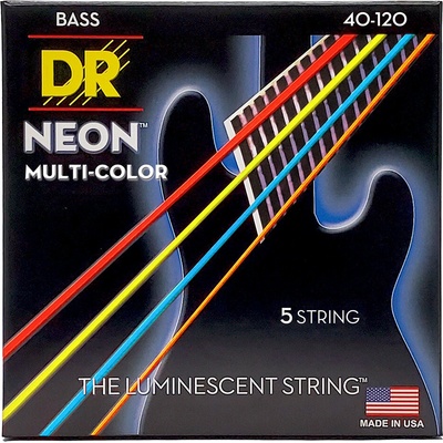 DR Strings Neon Multi-Color NMCB5-40