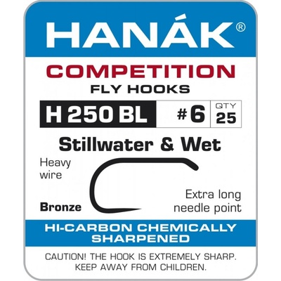 Hanák Competition Muškařský háček na mokré a jezerní mušky vel.16 25ks