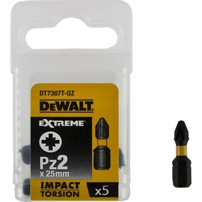 Sada bitov DeWALT DT7387T 5 ks, 25MM, PZ2, EXTREME Torsion