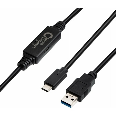 MicroConnect USB3.1CA5AMP USB USB-C - USB-A, 5m, černý
