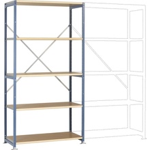 Manuflex RP1031.6011 Zasúvacia polica Základné prevedenie Planoflex s 5 policami, (š x v x h) 97 x 2 x 1 cm, ocel, dreve