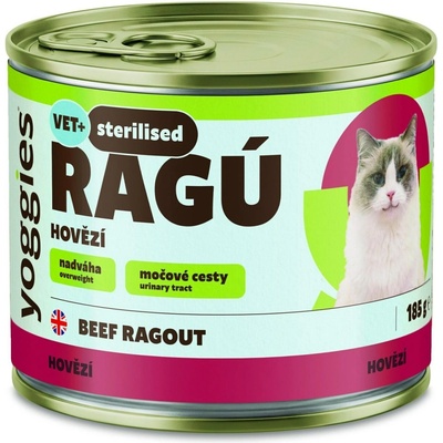 Yoggies RAGÚ pro kastrované kočky, hovězí monoprotein 185 g – Hledejceny.cz