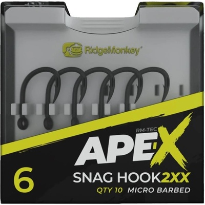RidgeMonkey Ape-X Snag Hook 2XX Barbed veľ.6 10 ks