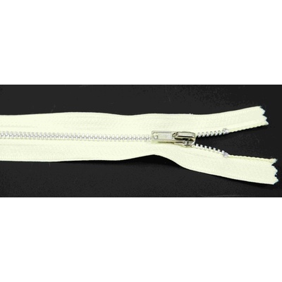 Nedeliteľný kovový strieborný zips č.3 viac farieb - dĺžka (16 - 20 cm) 18 cm Banánovo žltá