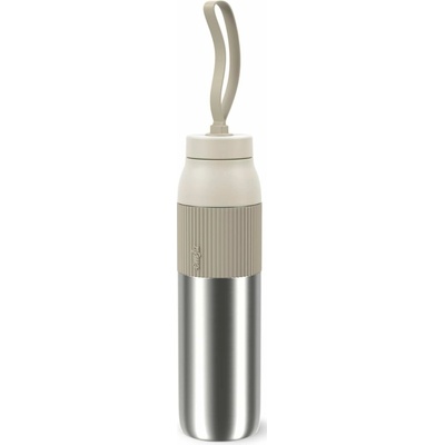 Emsa izolovaná láhev BeYou Twist Bottle s integrovaným sítkem a popruhem 700 ml béžová