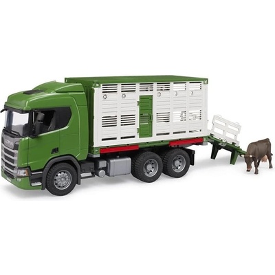 Bruder 3548 Scania Super 560R pro přepravu zvířat s 1 krávou