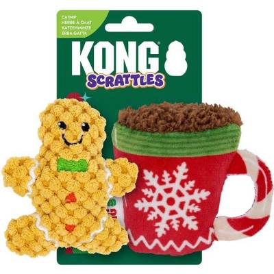 KONG Vianočná hračka pre mačky s catnipom 10x5x5 cm