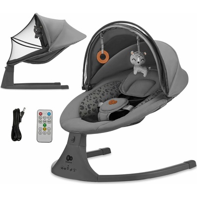 Kinderkraft dětské houpátko s melodií 2v1 LUMI tmavě šedá